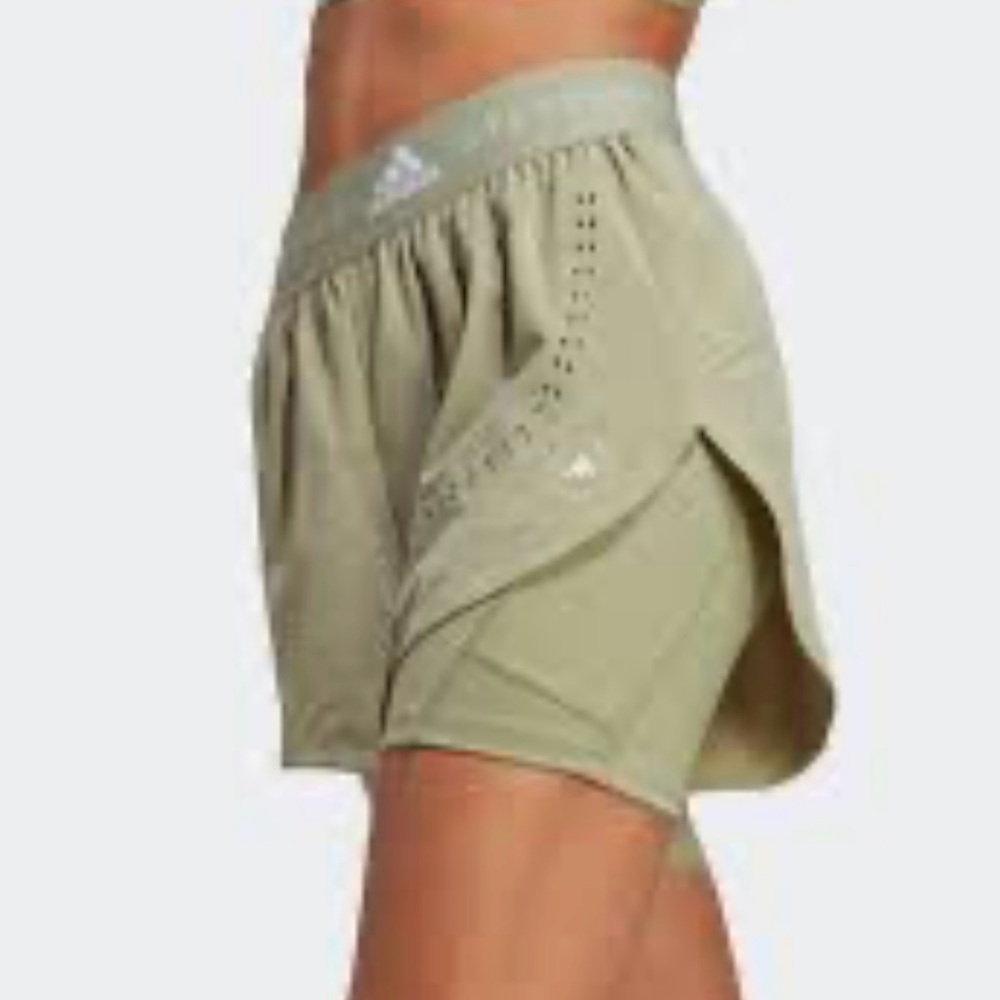 Adidas by Stella McCartney Olive Green Athletic Running Shorts